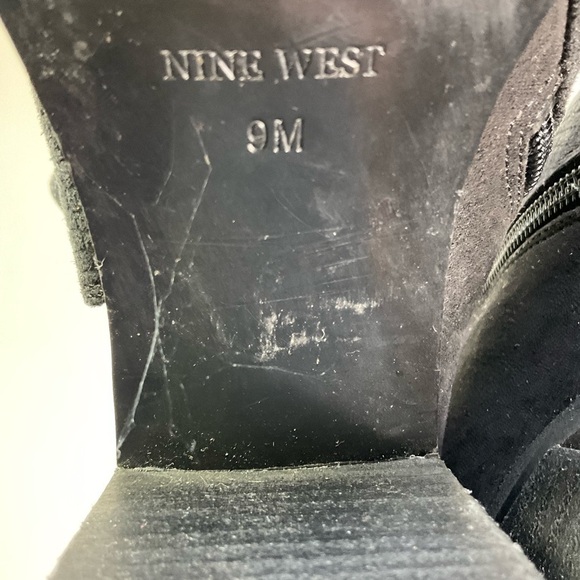 Nine West Peep Toe Ankle Booties Size 9 - Picture 5 of 7